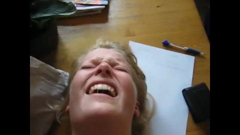 Blonde plowed missionary pov on a desk thumbnail 1